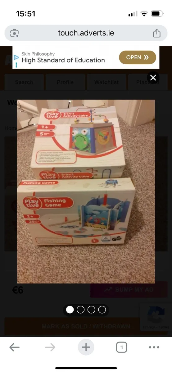 Wooden toys bundle in the box - Image 1