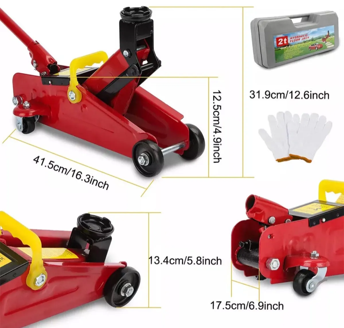 NEW 2 Ton Tonne Hydraulic Trolley Floor Jack - Image 2