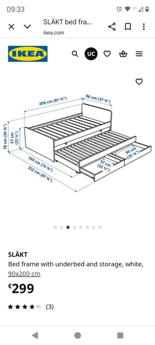 white single with guest bed need gone 120 ono - Image 1