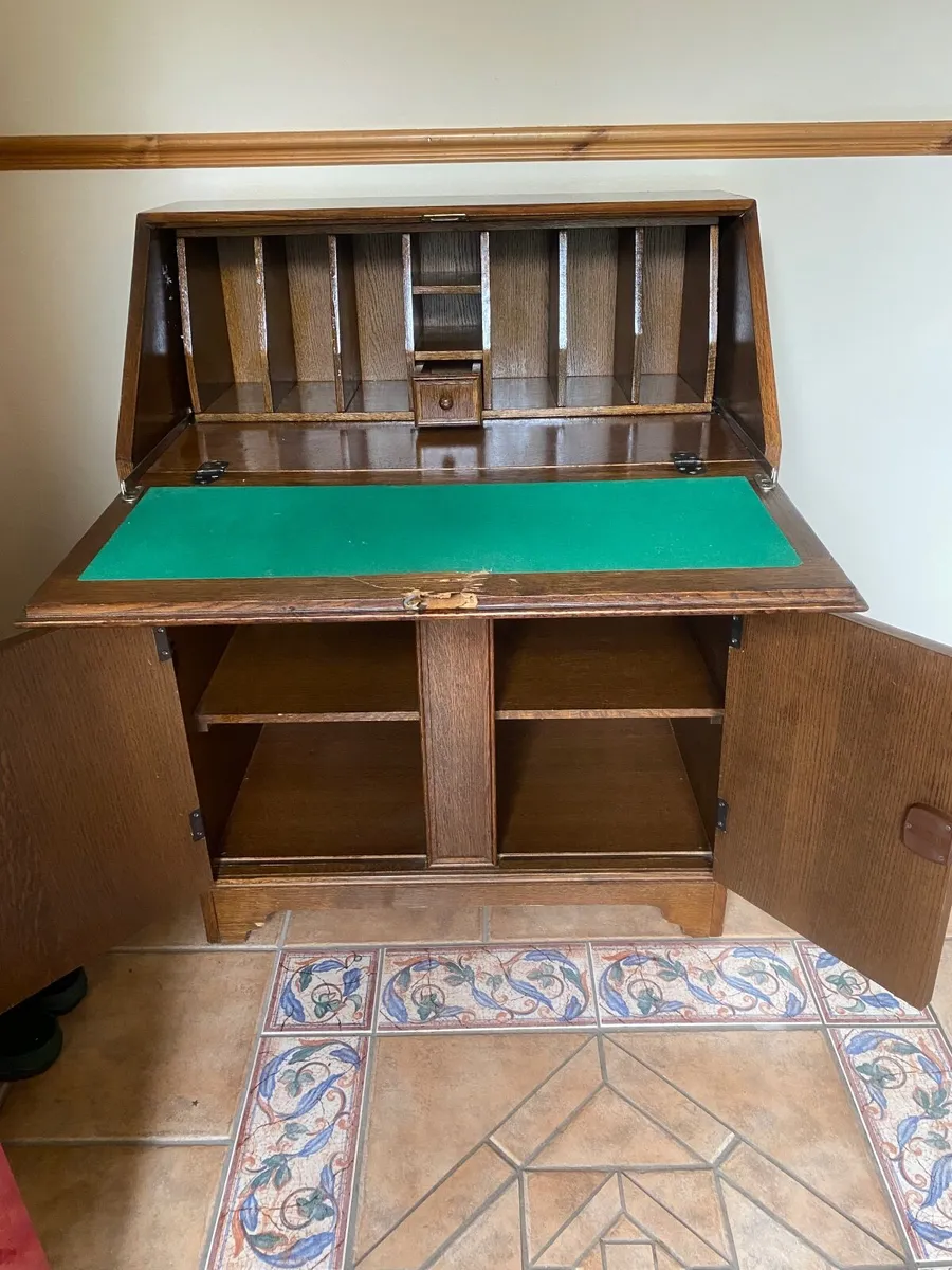 1970sVintage Dutch Bureau • Solid Oak • Dutch Made - Image 4