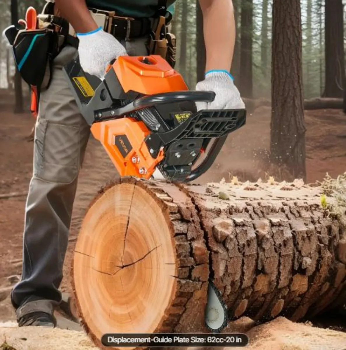62cc Gas Chainsaw 3.6 HP Gas Powered 20 inch - Image 3