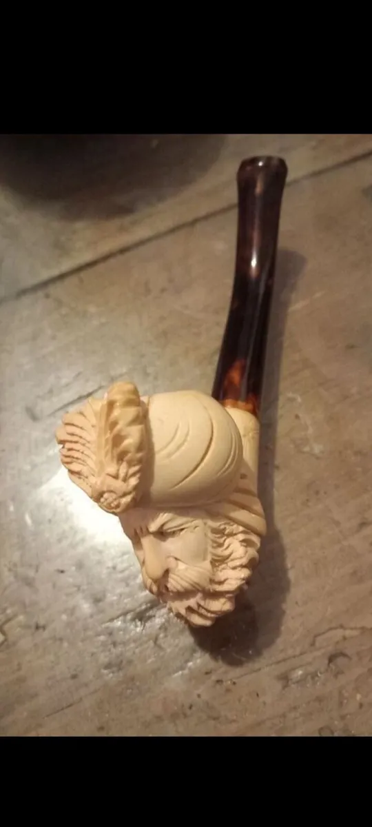 antique meerschaum pipe sultan head - Image 3