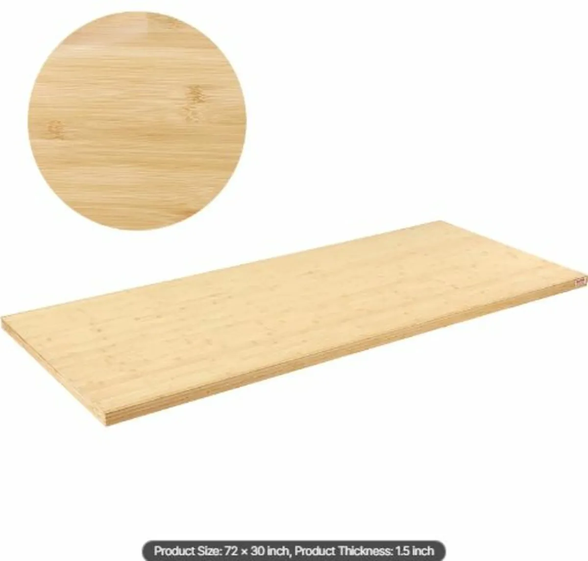 Table Top Bamboo Desk Top 70.9" x 29" x 1.5" - Image 1