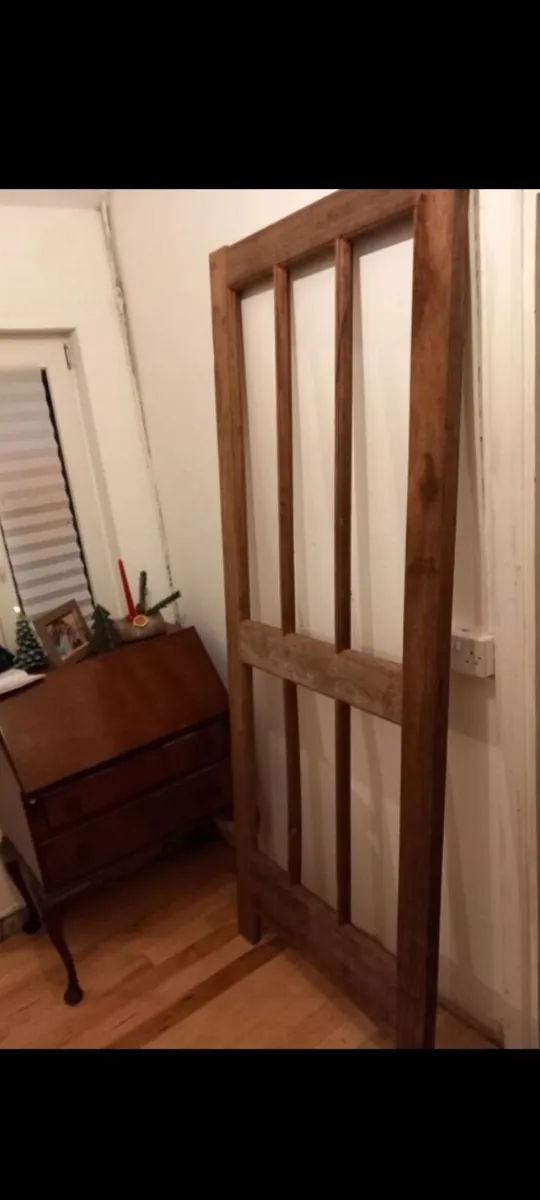 solid teak doors very heavy  7ft - Image 1