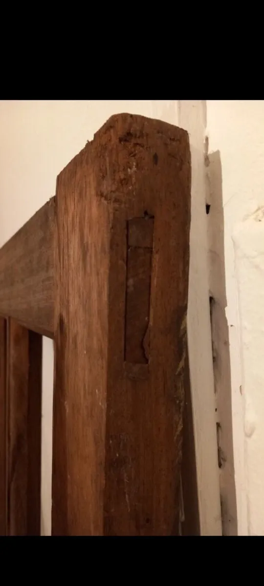 solid teak doors very heavy  7ft - Image 4