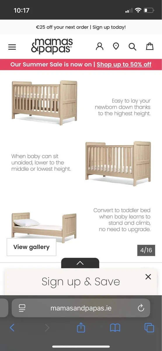 Mamas & Papas Cotbed - Image 4