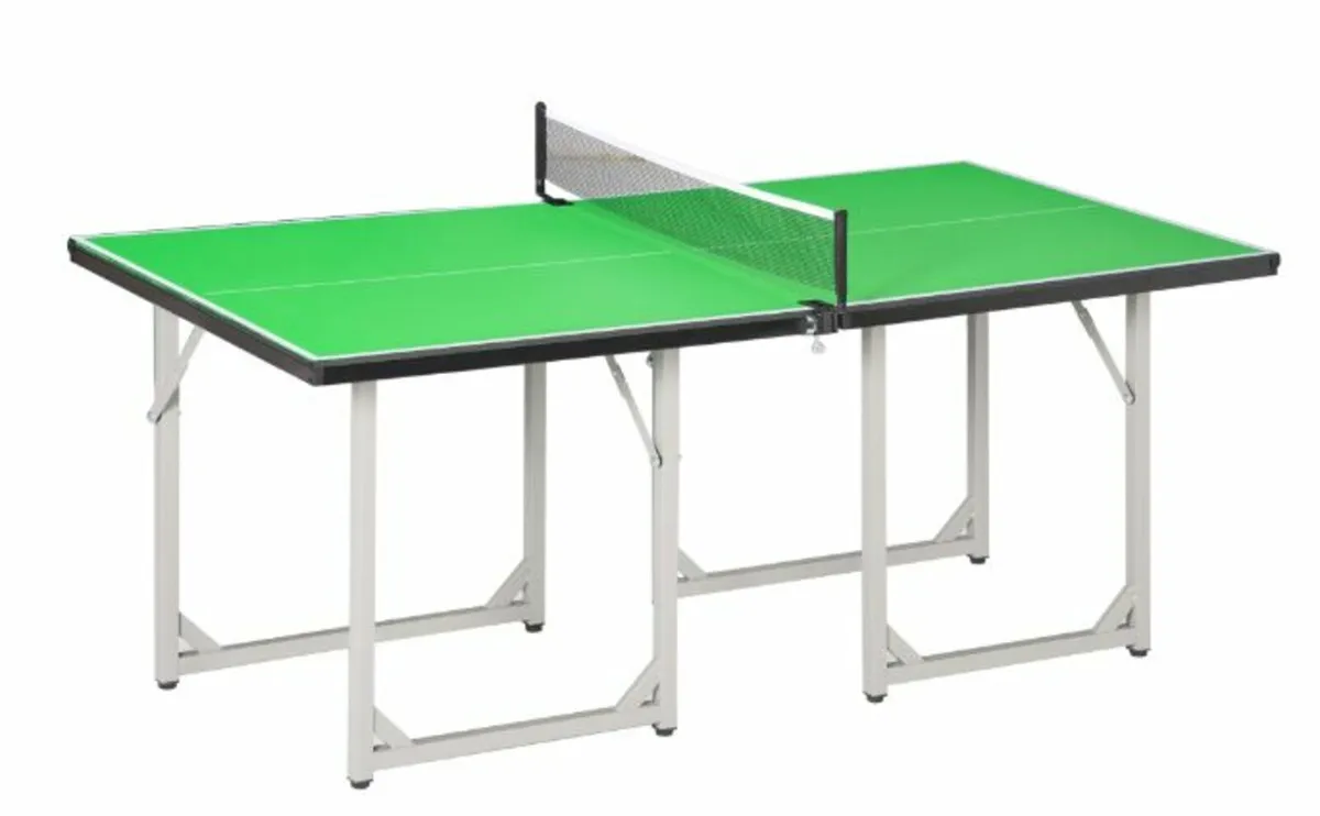 6ft 182cm Folding Ping Pong Table with Net, - Image 1