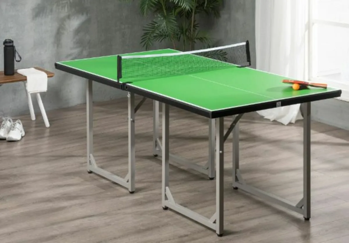 6ft 182cm Folding Ping Pong Table with Net, - Image 2