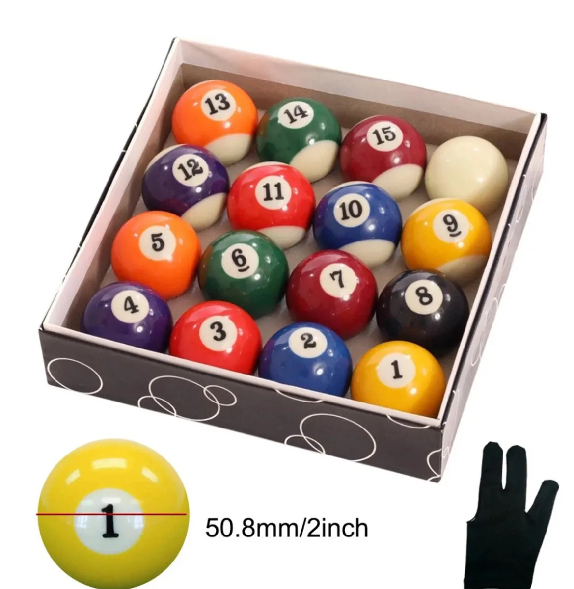 NEW Pool Balls Set 16Pcs Spots And Stripes - Image 1