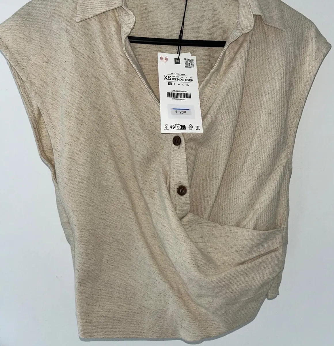 Brand New Zara Linen Blend Top - Size XS - Image 2