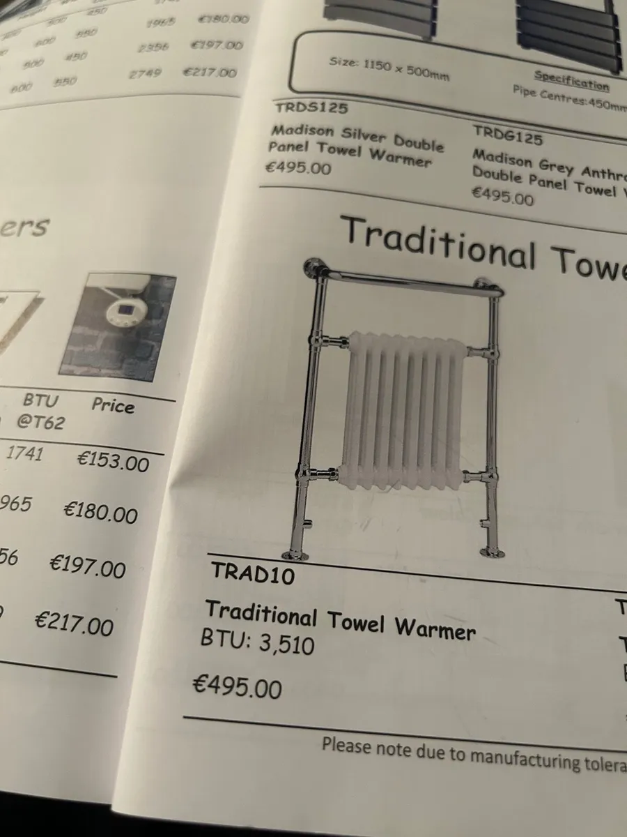 Heated  towel rail brand new - Image 1