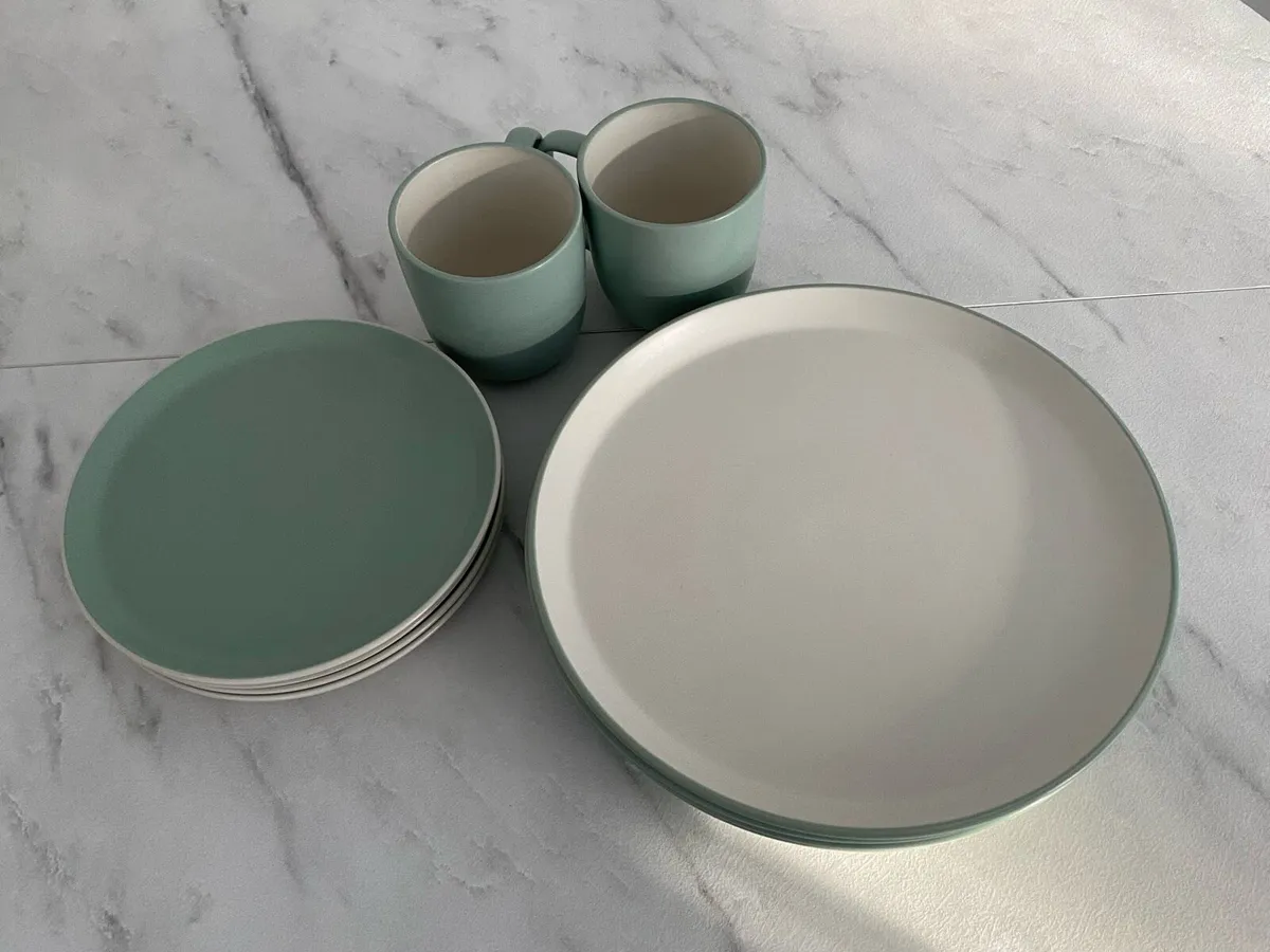 Sage Green & Cream Dinnerware Set - Image 1