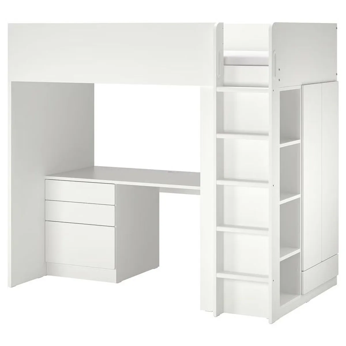SMASTAD ikea Loft bed, desk with 2 shelves, 90x200 cm - Image 1