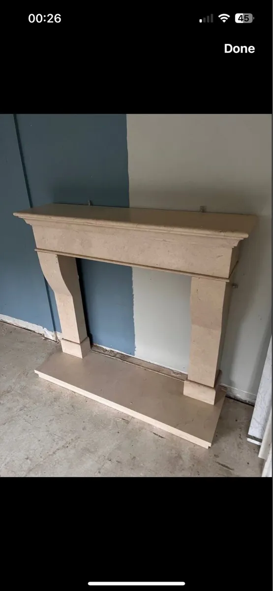 Cream Marble Fireplace – Bargain €250 - Image 1