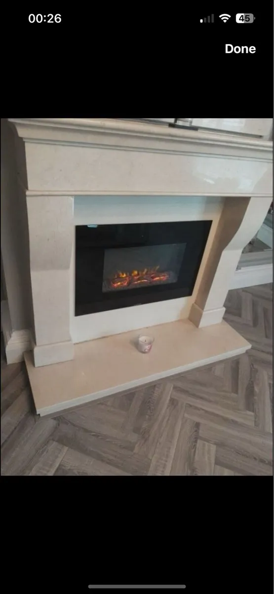 Cream Marble Fireplace – Bargain €250 - Image 2