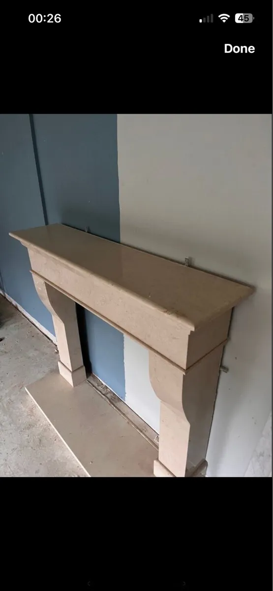 Cream Marble Fireplace – Bargain €250 - Image 3