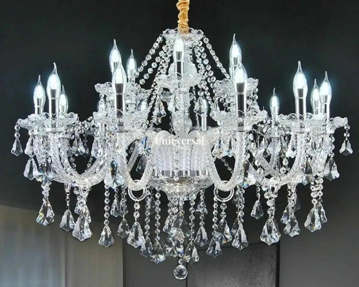 Chandelier Modern Luxury Crystal 4 Bulb - Image 1