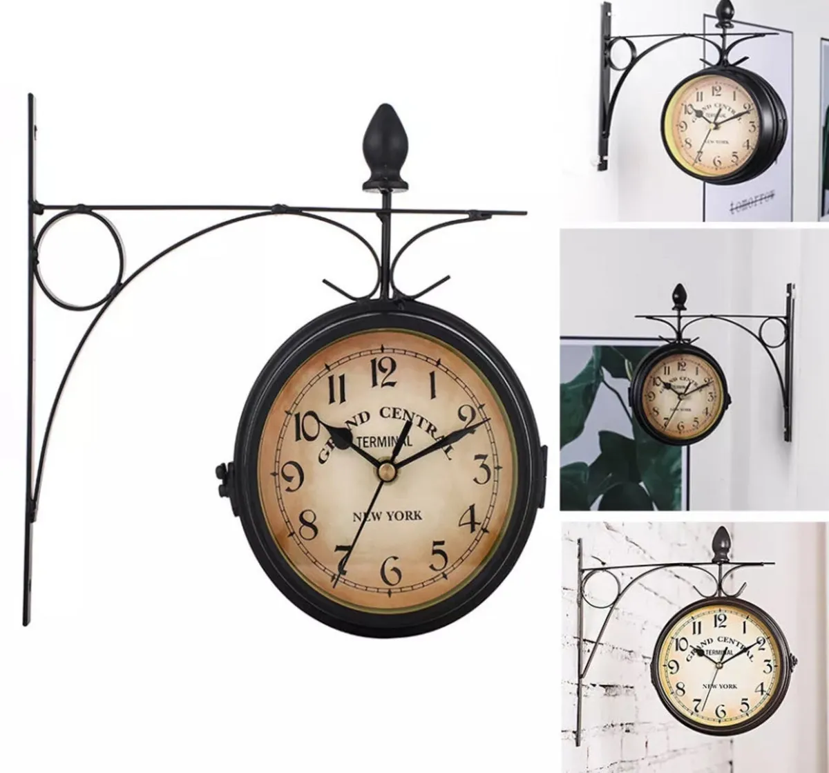 NEW Double Sided Outdoor Compact Garden Wall Clock - Image 2