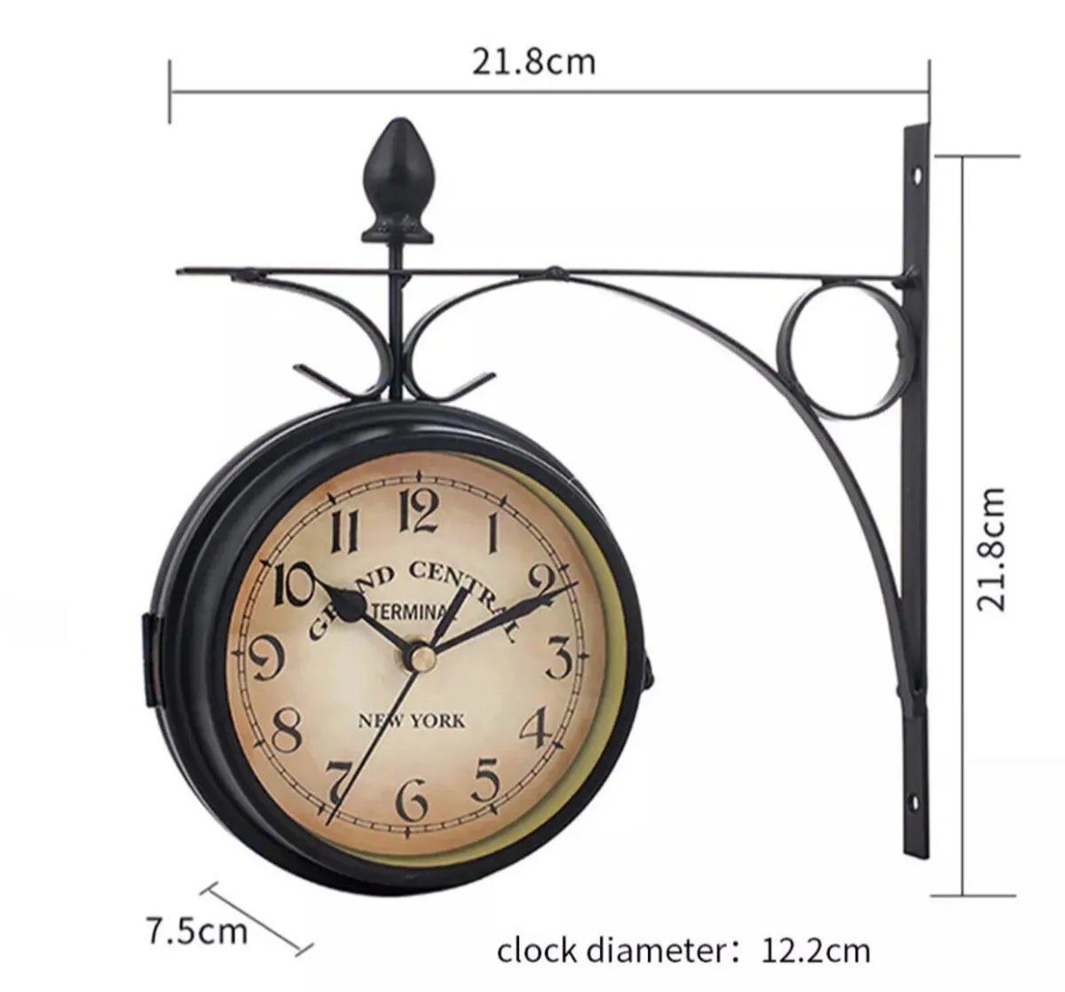 NEW Double Sided Outdoor Compact Garden Wall Clock - Image 3