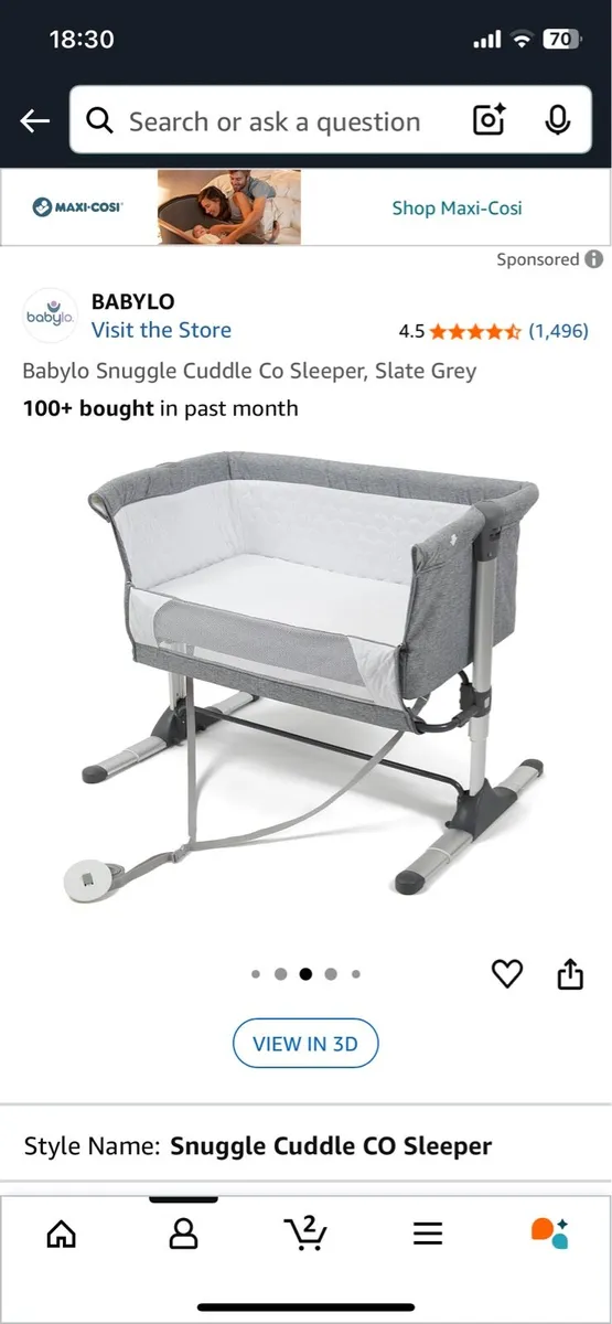 Crib for cosleep next to me - Image 2