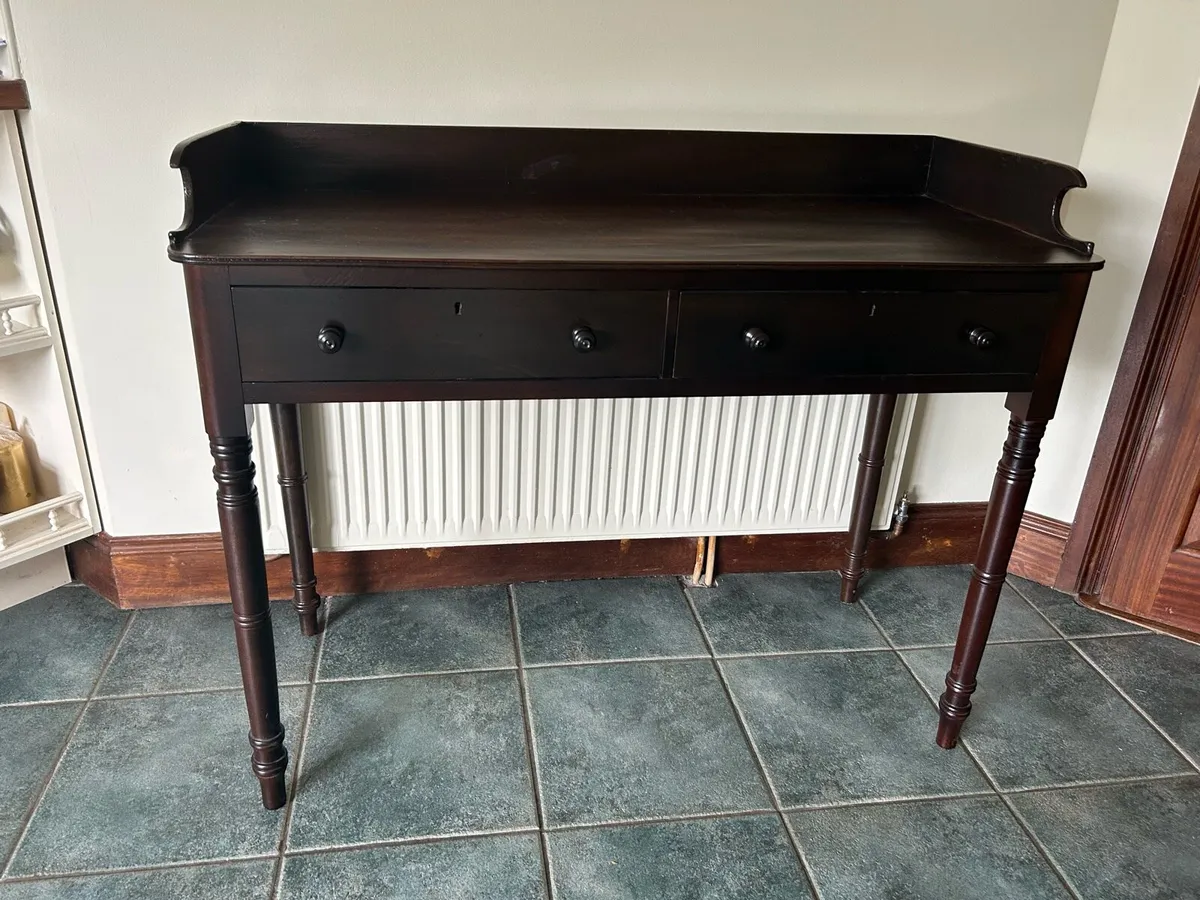 Mahogany Hall Table with two drawers - Image 1