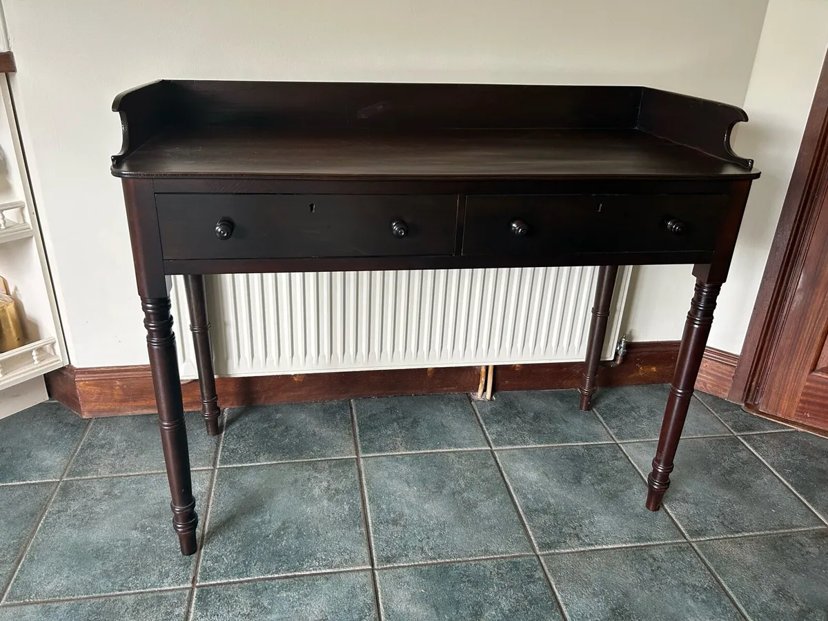 Mahogany Hall Table with two drawers - Image 2