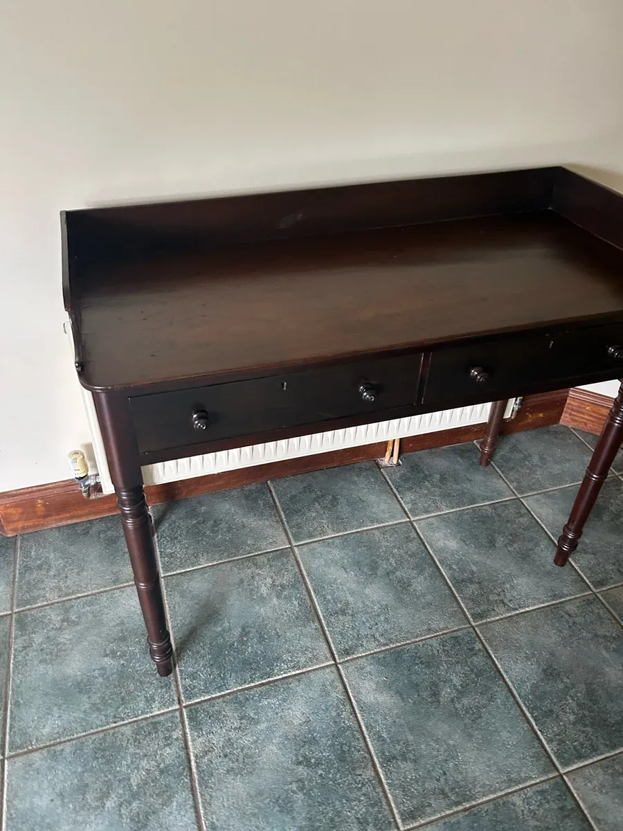 Mahogany Hall Table with two drawers - Image 3