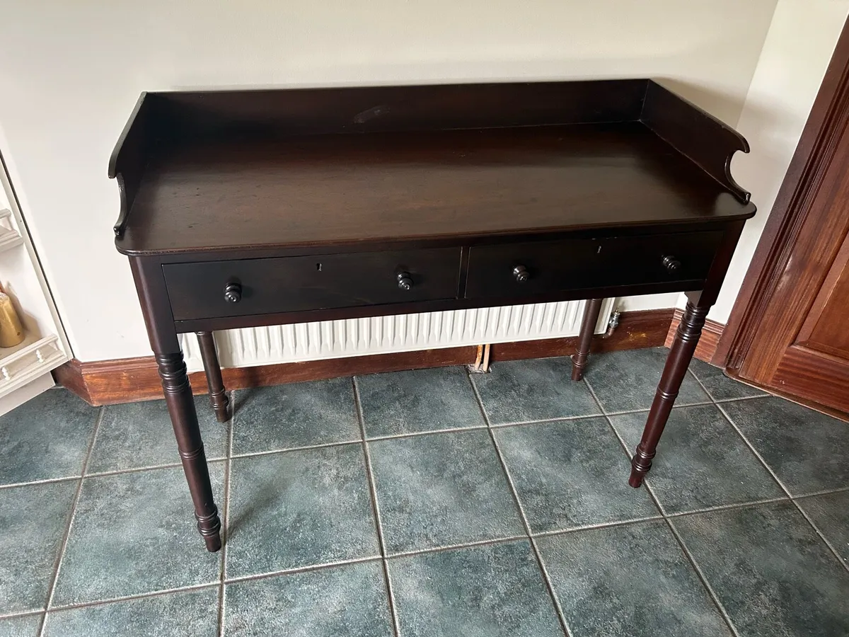Mahogany Hall Table with two drawers - Image 4
