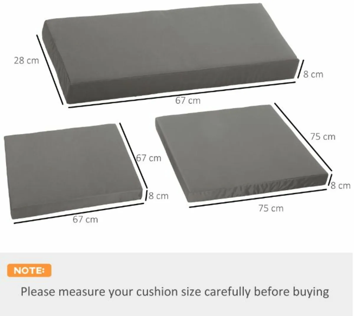 Cushion Pad Set for Rattan Furniture, 7 Piece - Image 2