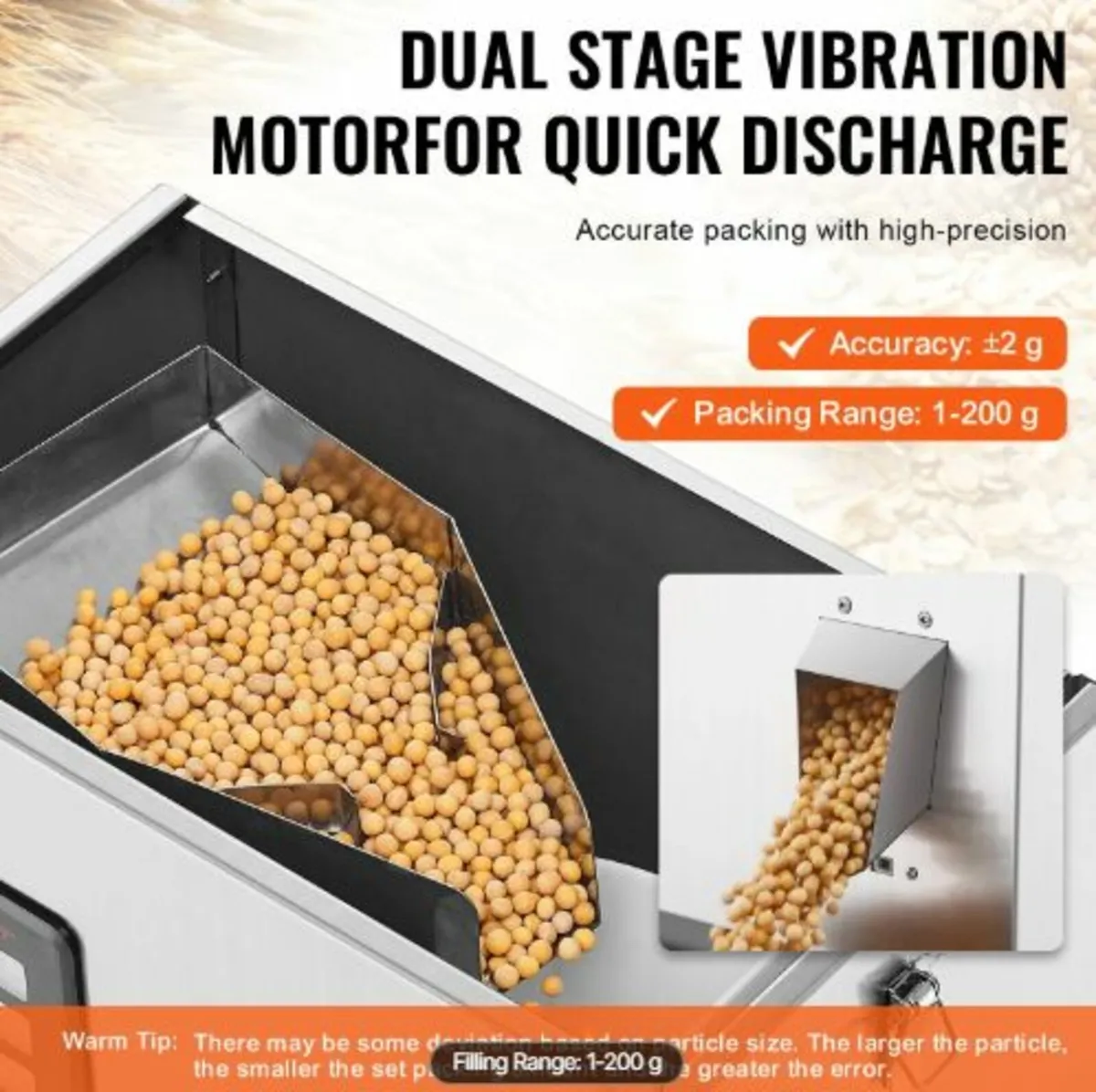 Powder Filling Machine, 0.002-0.44lbs/1-200g, - Image 3