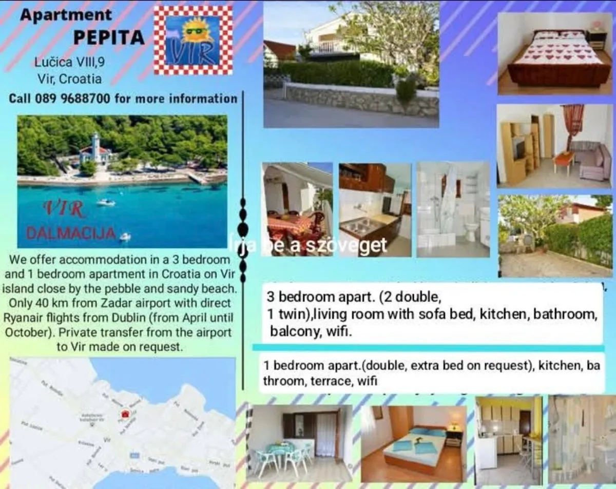 Holiday Apartment Vir Croatia - Image 1