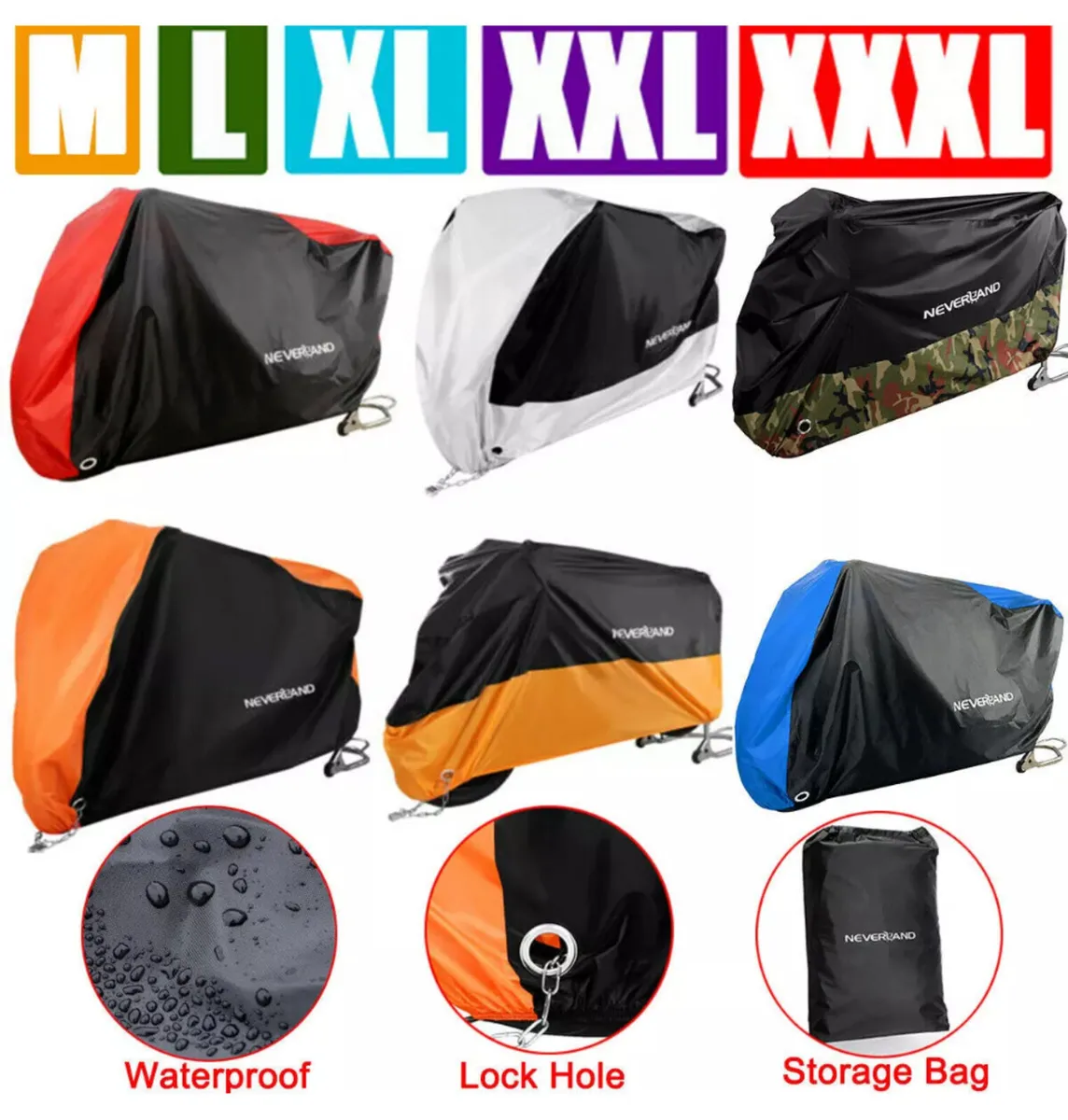 Motorcycle Motorbike Cover Waterproof All Sizes - Image 1