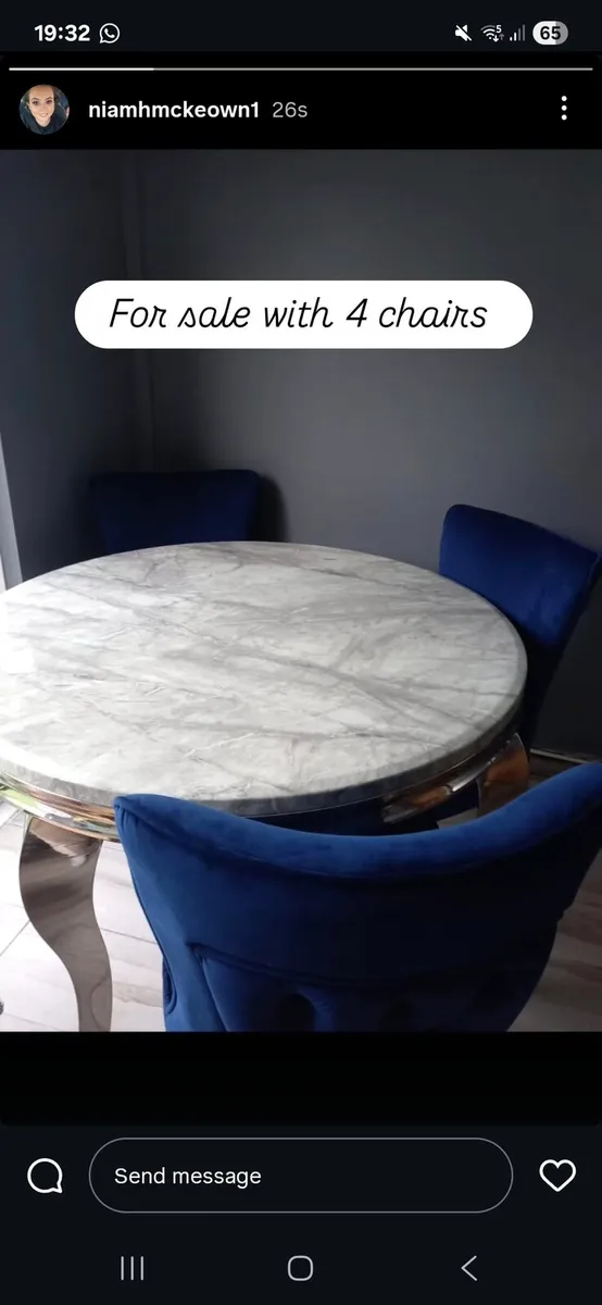 Marble table and 4 chairs
