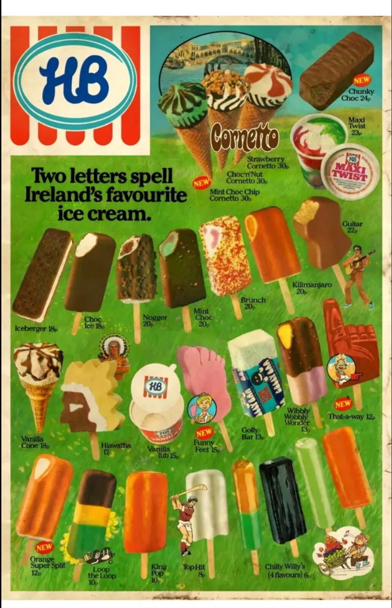 HB Irelands Favourite Ice Cream Retro Style Sign - Image 1
