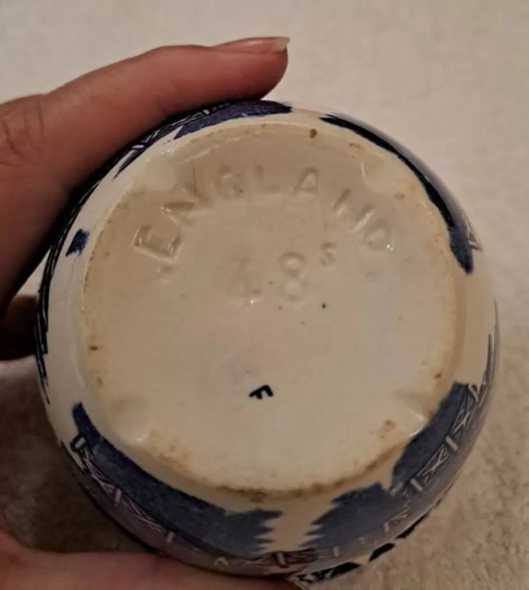 Antique blue and white willow pattern - Image 4