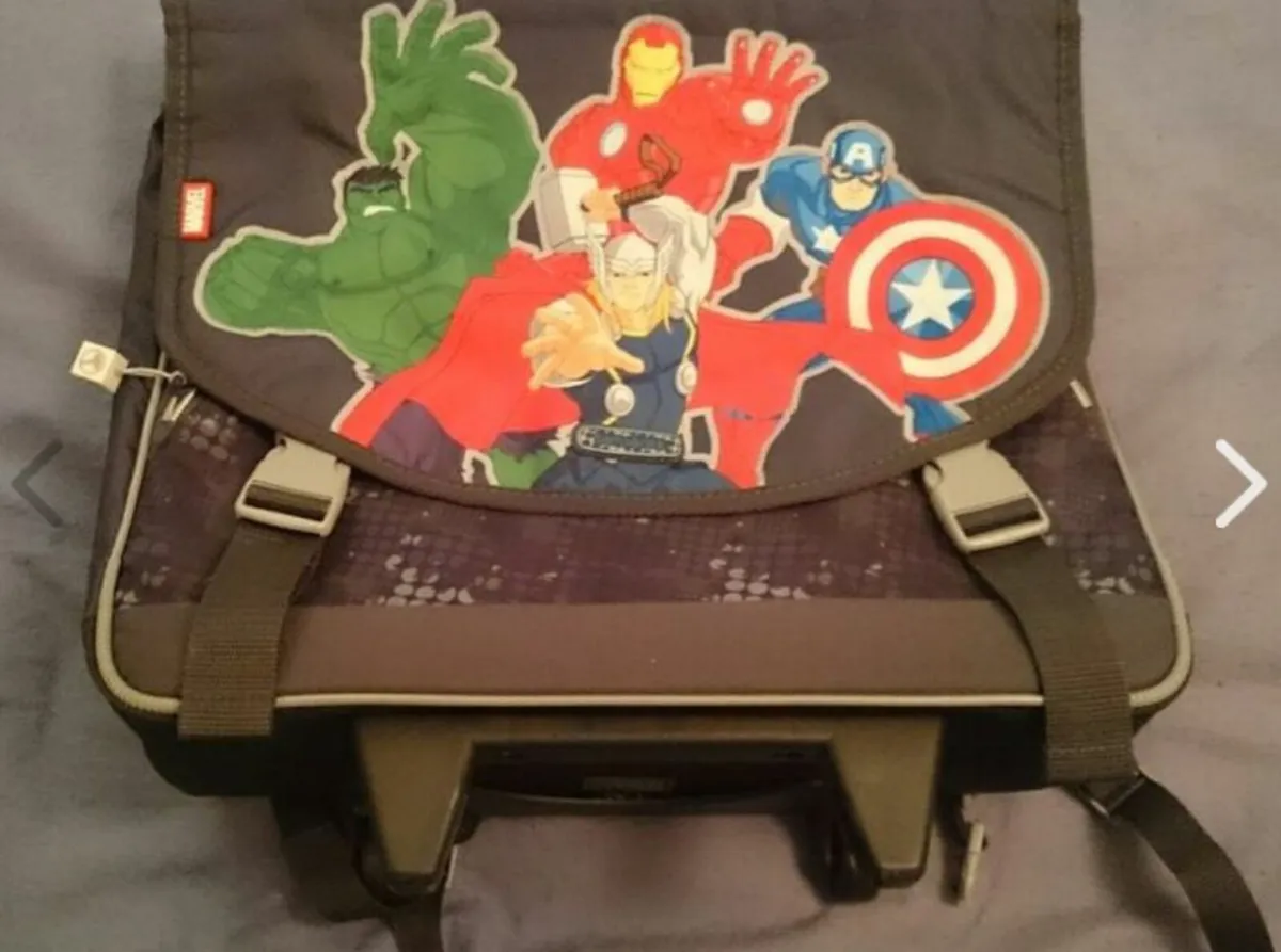 Marvels Superheroes kids school backpack on wheels - Image 1