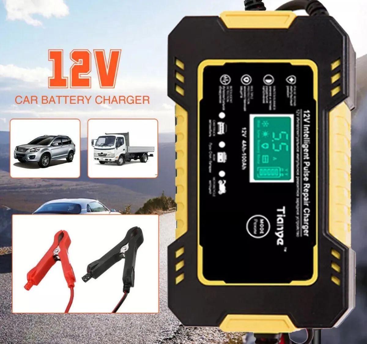 NEW Car / Motorbike Battery Charger 12V - Image 1