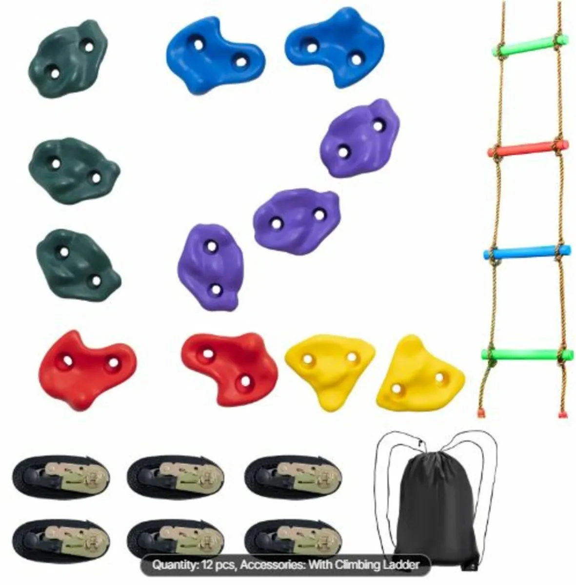 Ninja Tree Climbing Kit 12 Climbing Holds 6 - Image 1