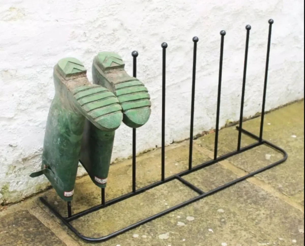 NEW Welly Boot Rack Outdoor/Indoor (4 Pairs) Steel - Image 4