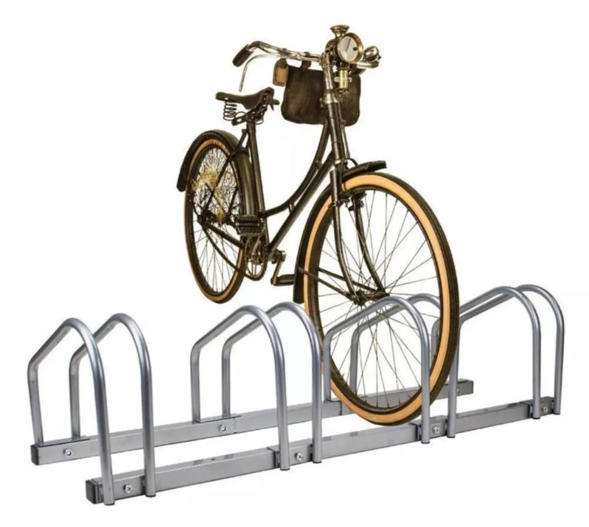 4 Bicycle Parking Rack Bike Stand Steel NEW - Image 3