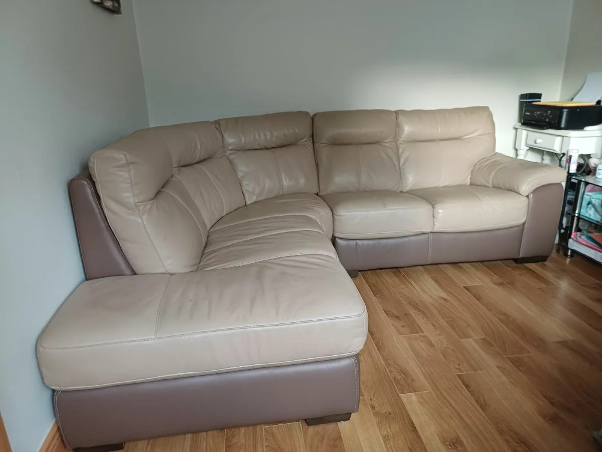 Leather Corner Couch - Image 1