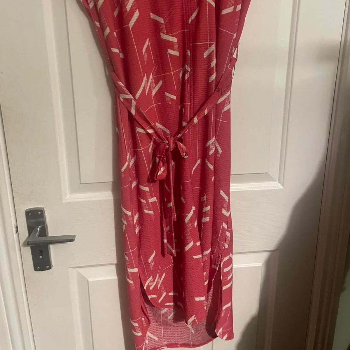 Next pink and white dress with tie - Image 2