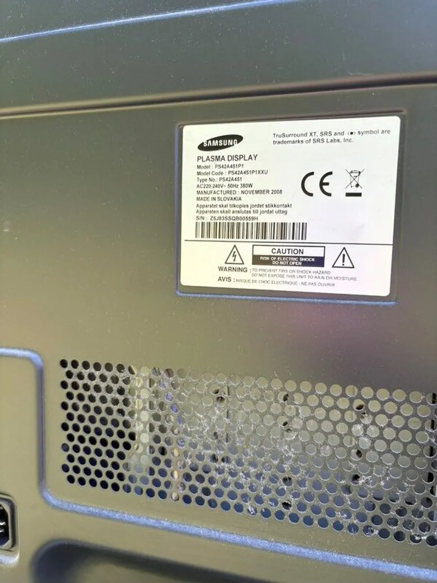 Samsung 42" Plasma Television - Image 2