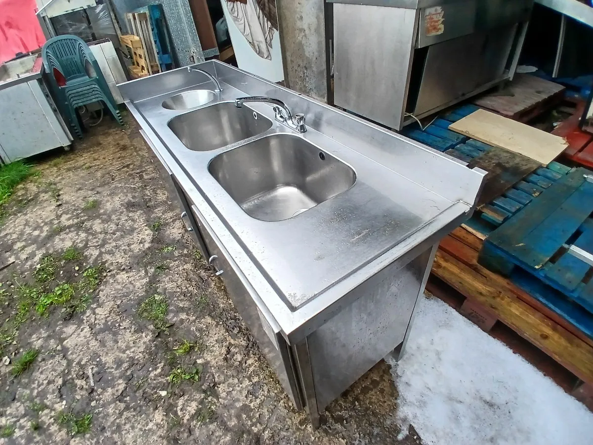 Stainless steel cabbinet sink unit complete - Image 1