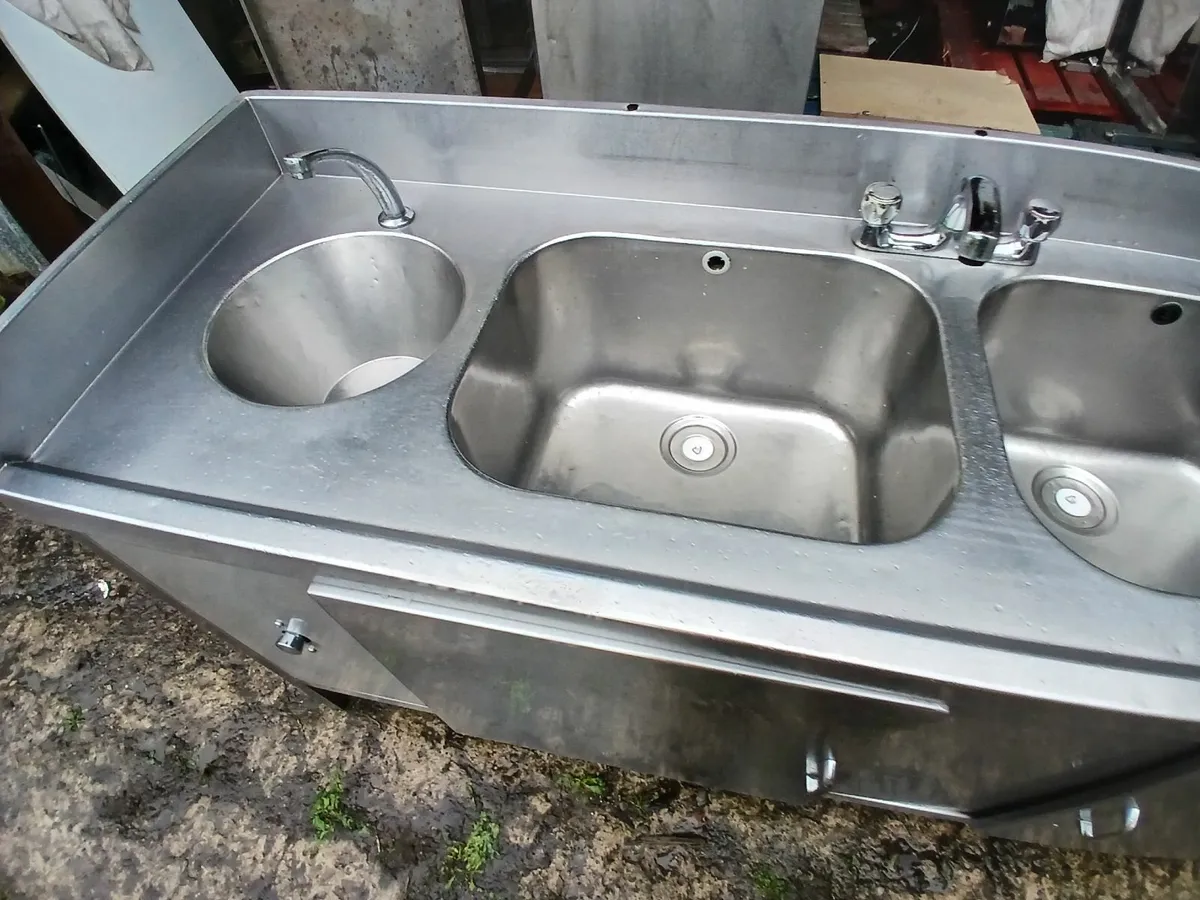 Stainless steel cabbinet sink unit complete - Image 2