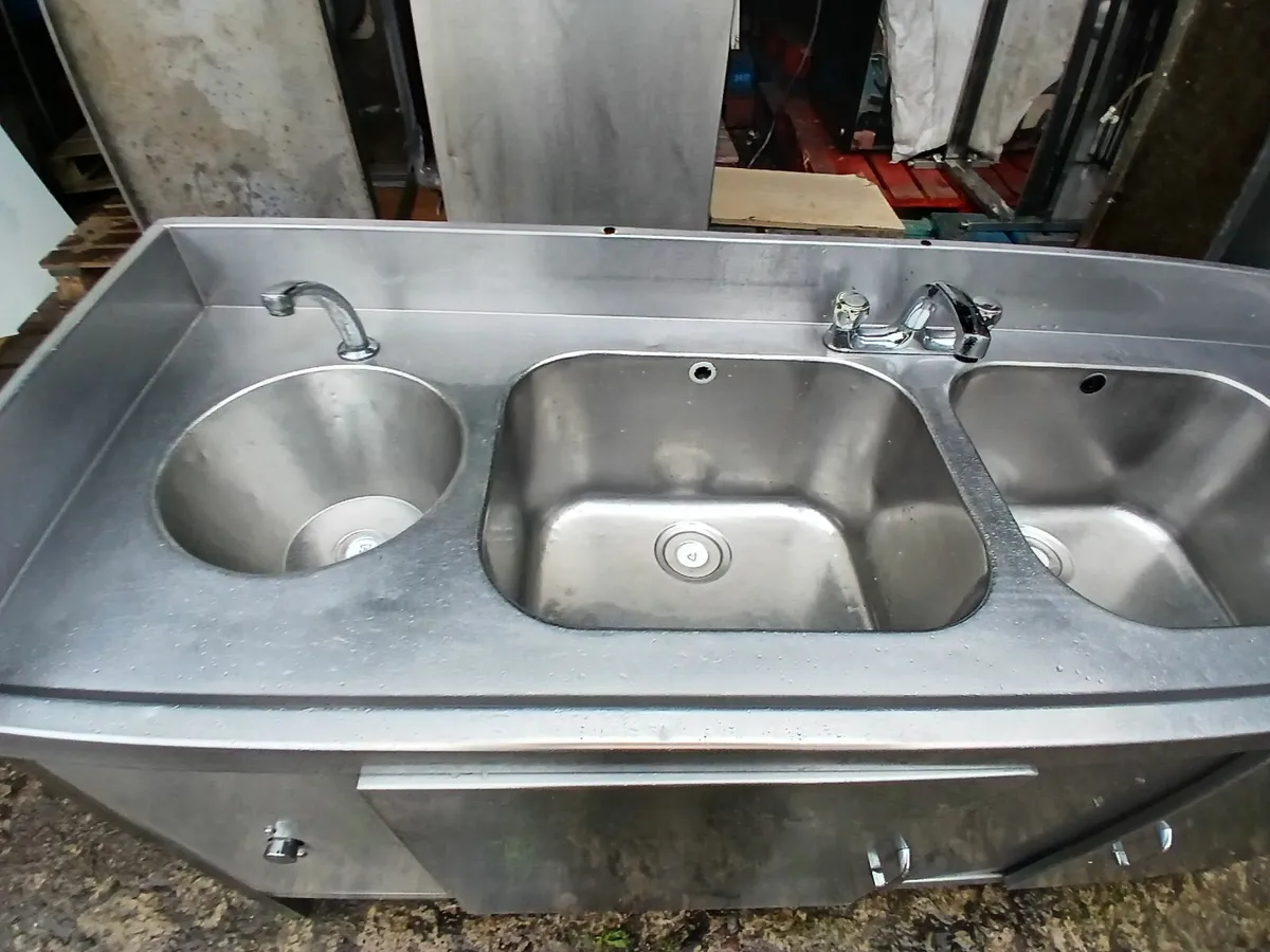 Stainless steel cabbinet sink unit complete - Image 1