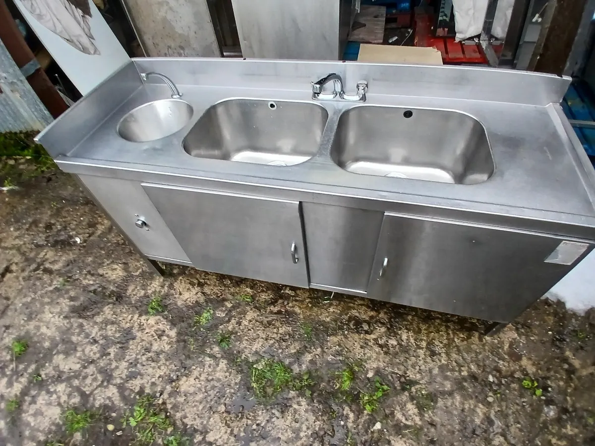 Stainless steel cabbinet sink unit complete - Image 2