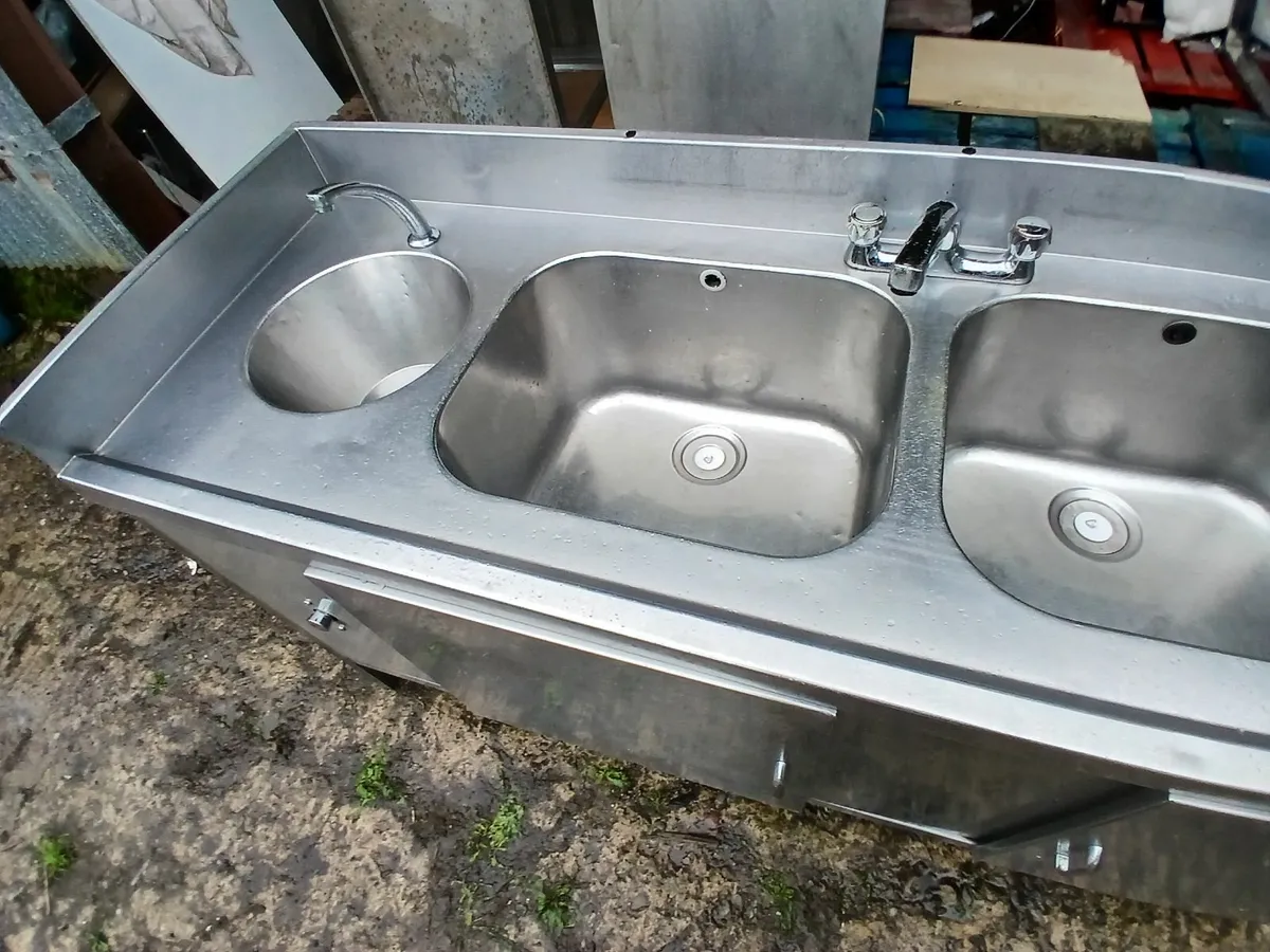 Stainless steel cabbinet sink unit complete - Image 3