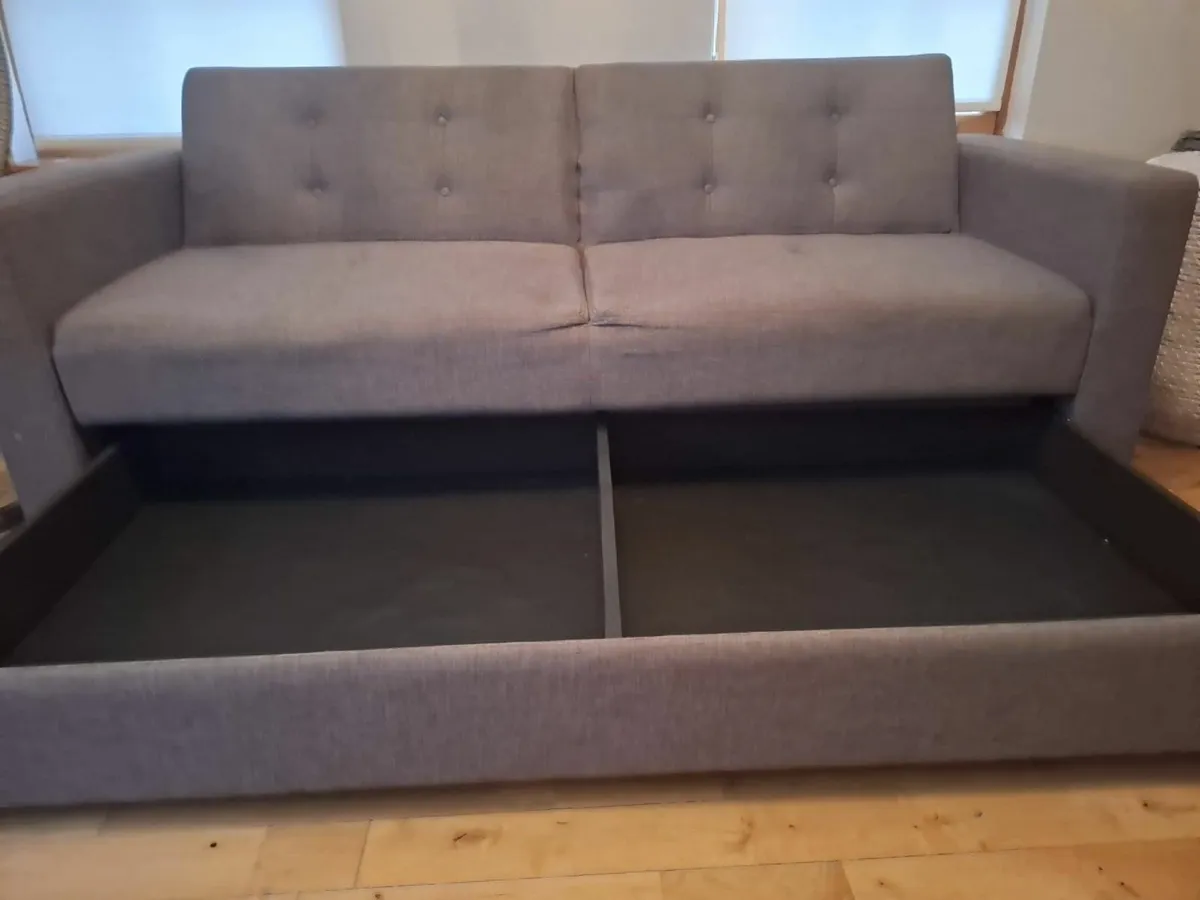 Convertible Couch Bed with storage - Image 2