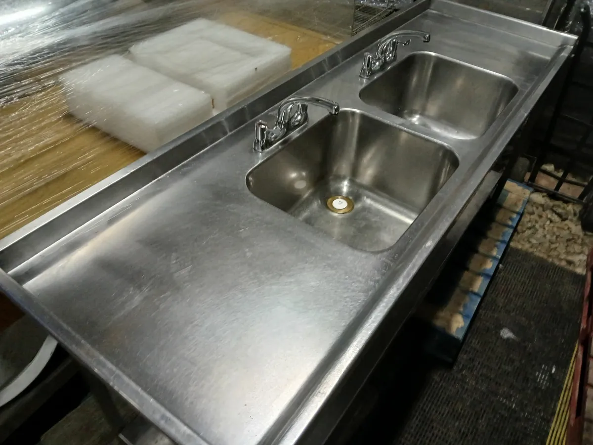 Stainless steel cabbinet  double sink unit complet - Image 2